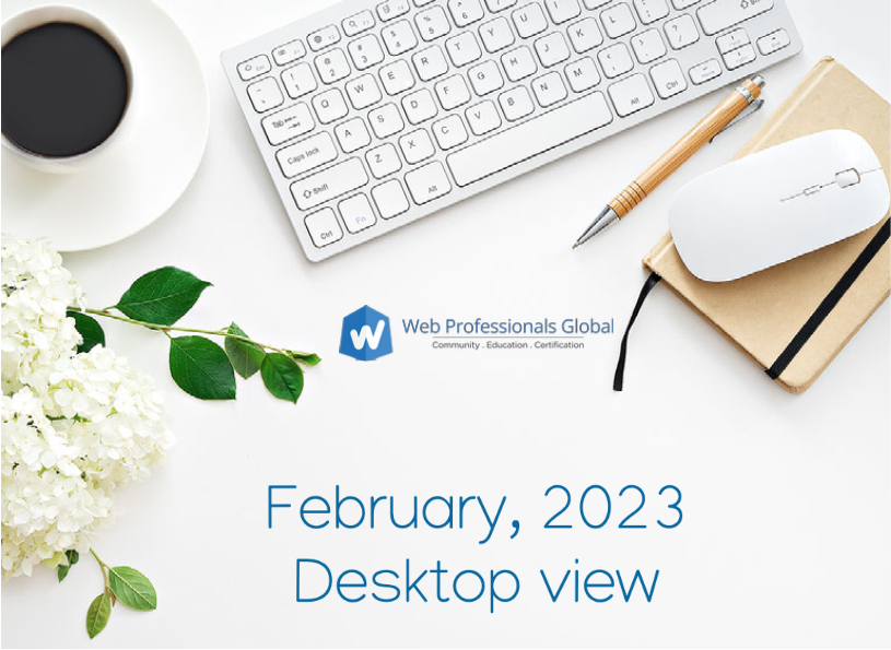 February, 2023, desktop view