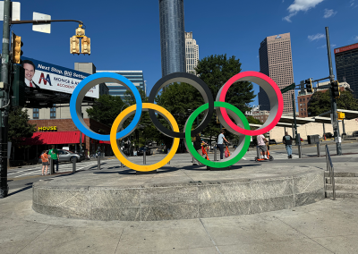 Olympic rings at Centennial Park