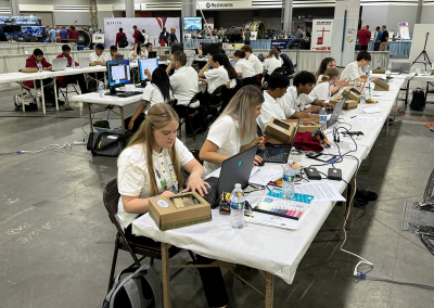 Competitors working through lunch