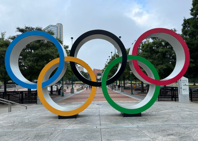 Olympic rings at Centennial Park